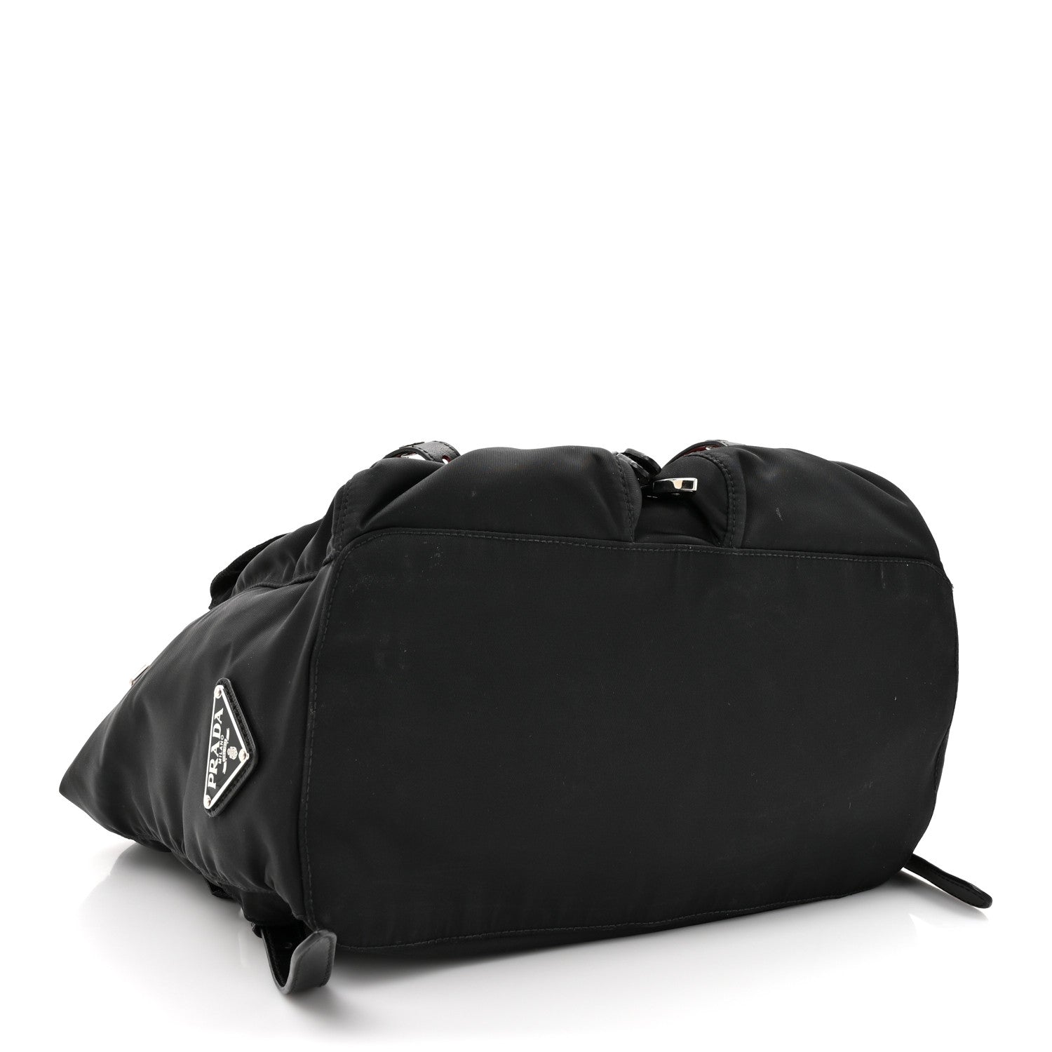 Prada Nylon New Vela Studded Backpack Black Fuoco 4 of 12
