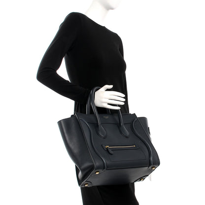 Celine Smooth Calfskin Mini Luggage Navy Blue 2 of 19
