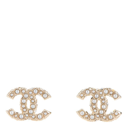 Chanel Pearl CC Earrings Gold 1 of 5