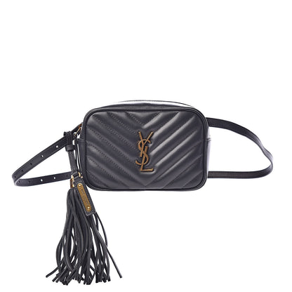 Saint Laurent Calfskin Matelasse Monogram Lou Belt Bag Dark Smog 1 of 10