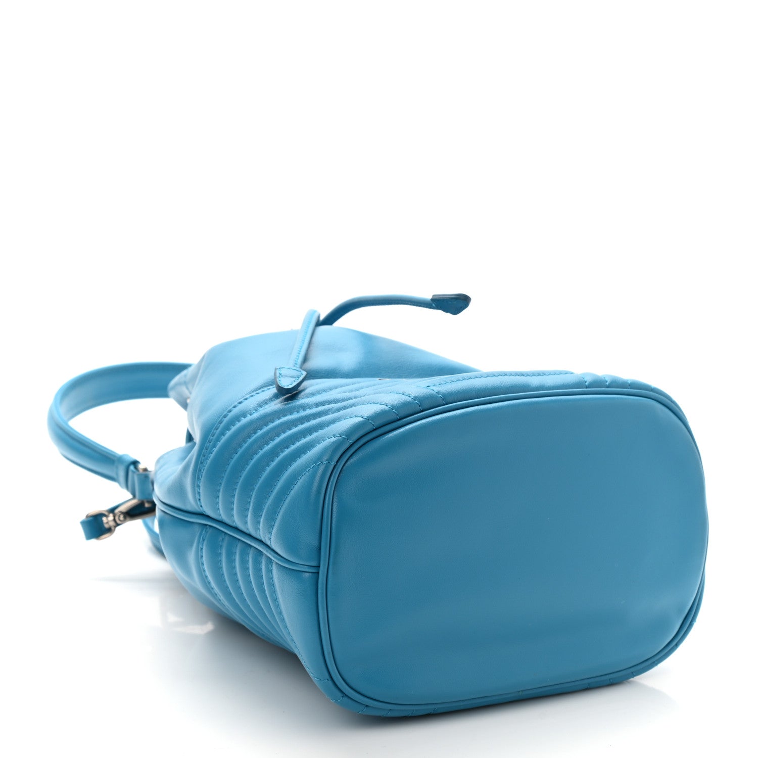 Prada Soft Calfskin Impunture Diagramme Bucket Bag 4 of 9