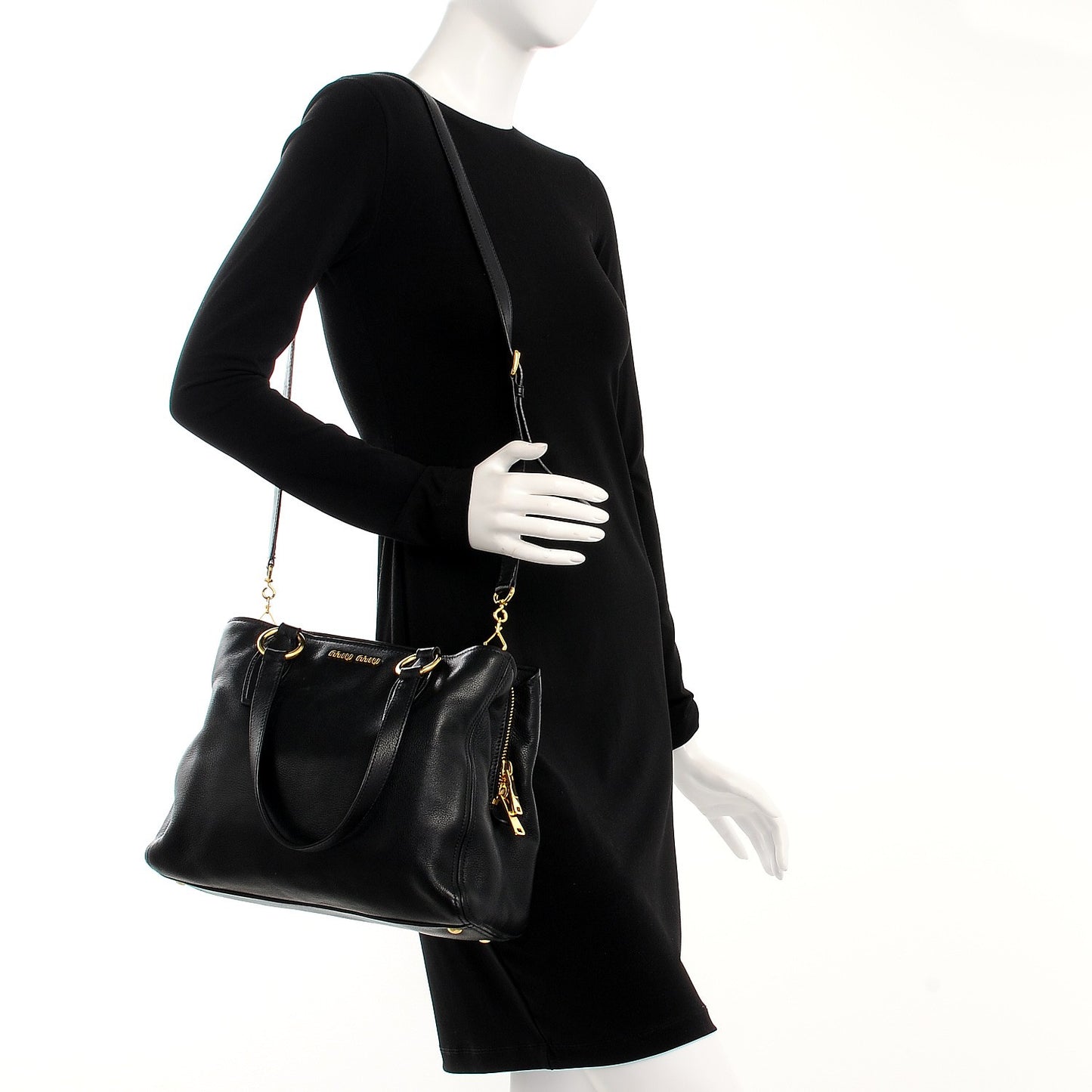Vitello Daino Tote Nero Black
