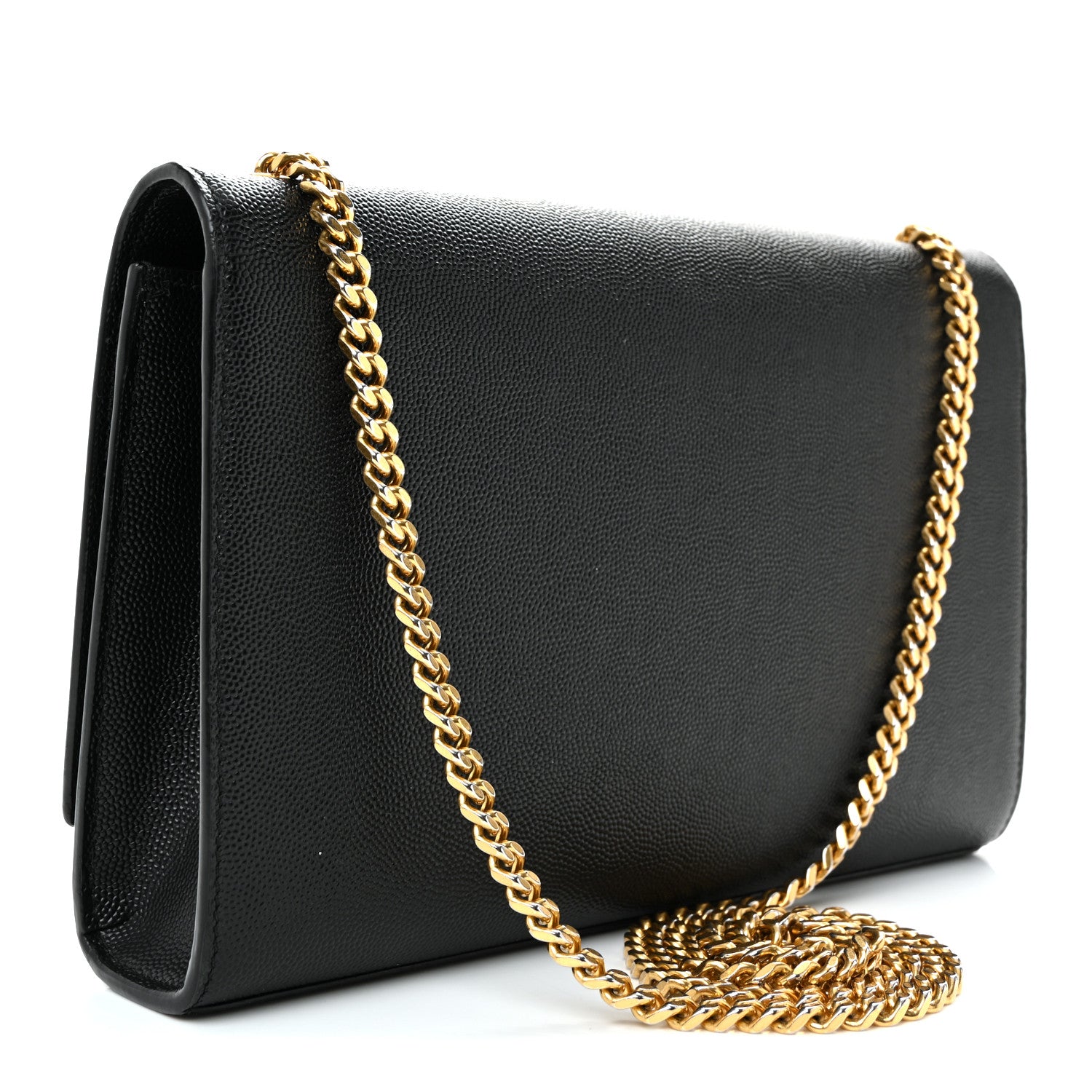Saint Laurent Grain De Poudre Medium Classic Monogram Kate Satchel Black 3 of 9