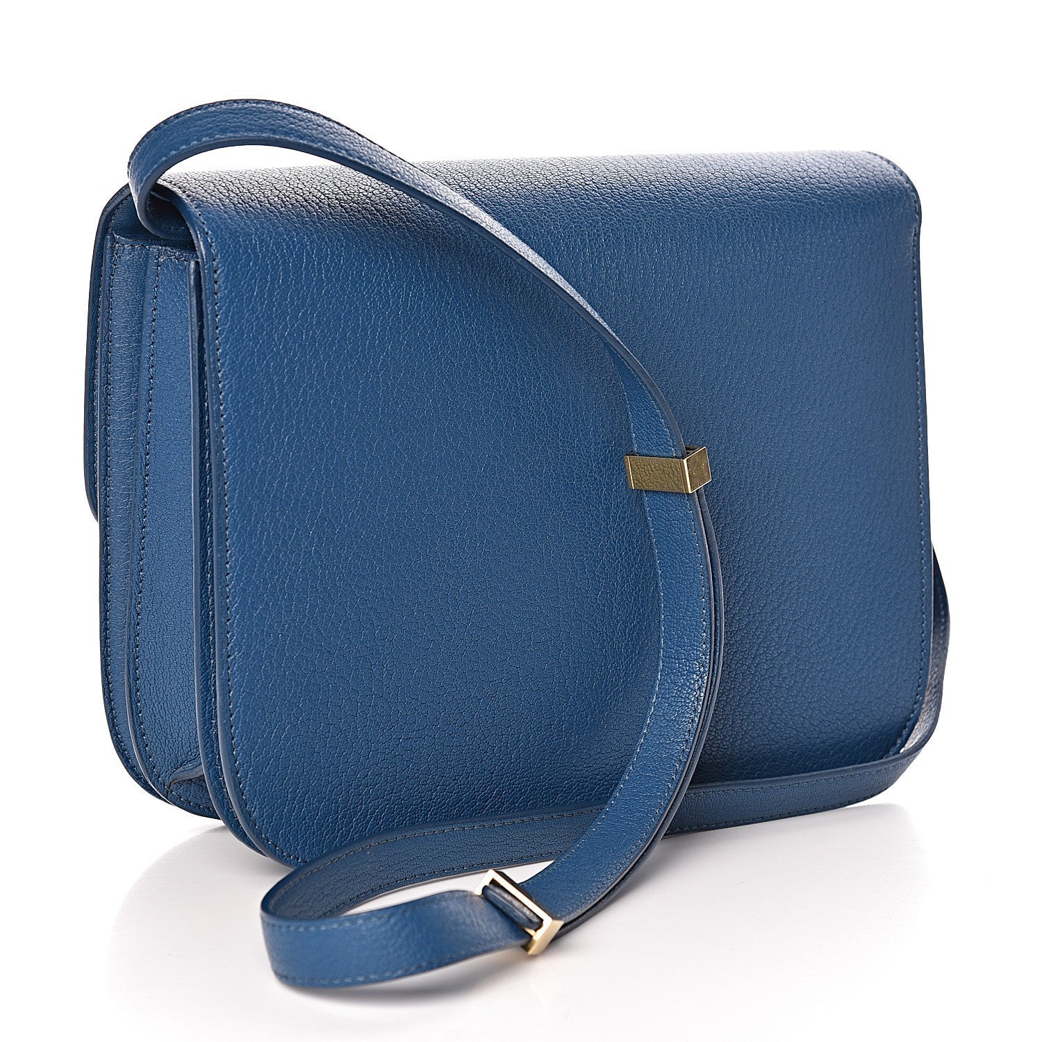Celine Goatskin Medium Classic Box Flap Bag Deepsea 3 of 10