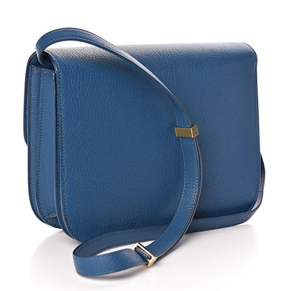 Celine Goatskin Medium Classic Box Flap Bag Deepsea 3 of 10