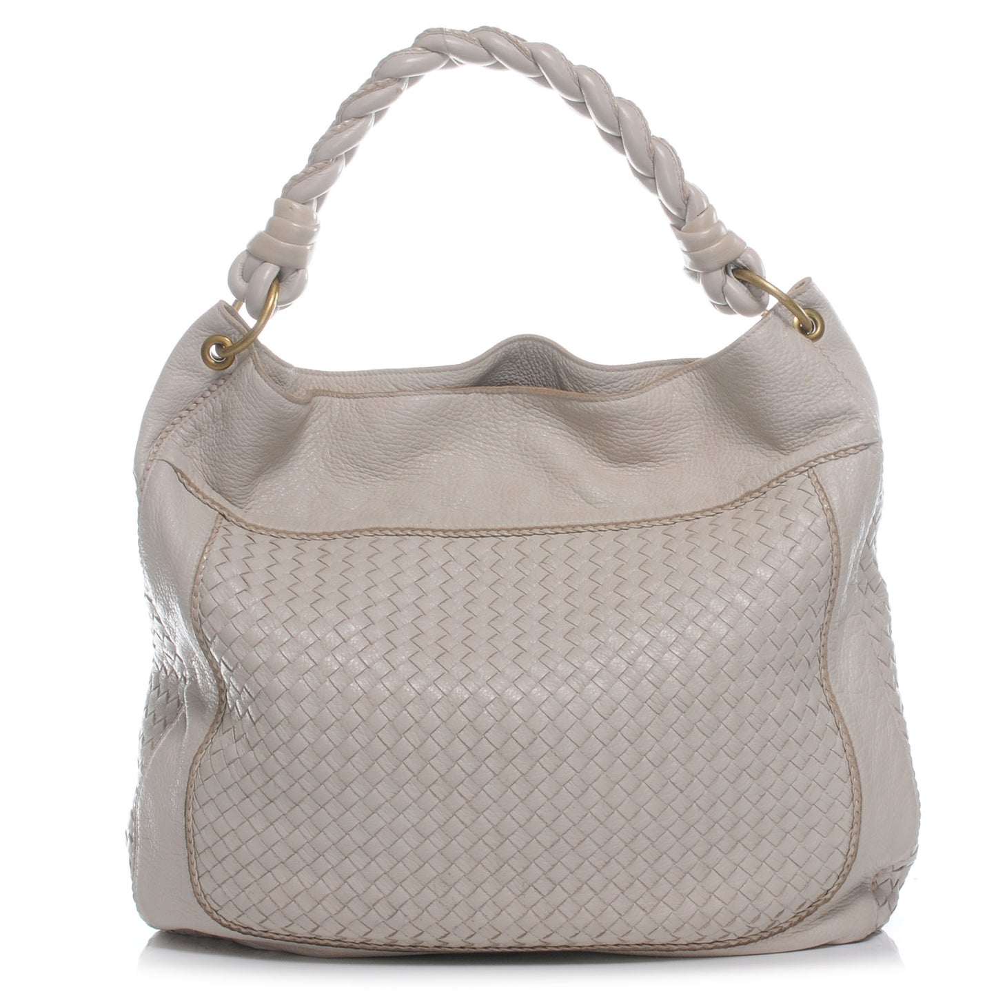 Cervo Intrecciato Shoulder Bag Pergamena