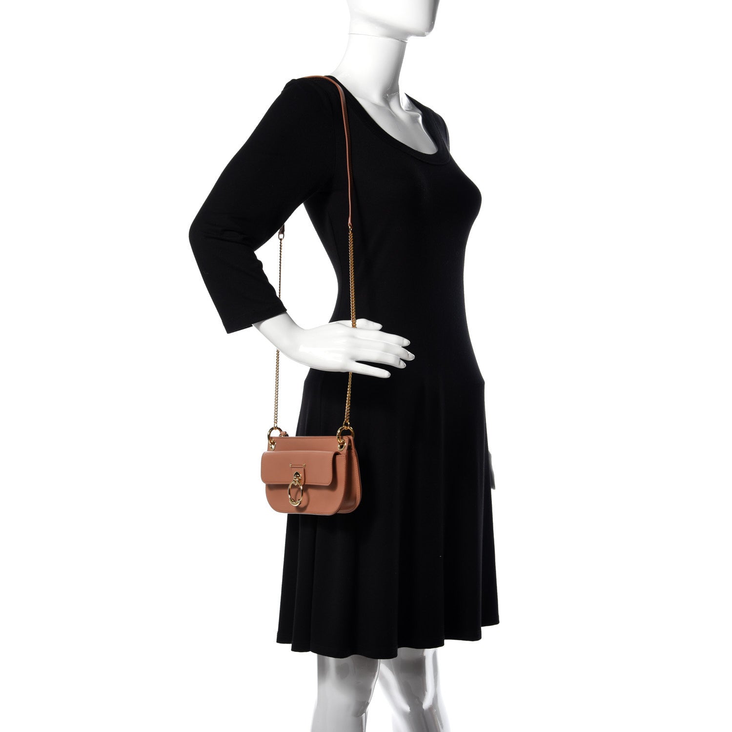 Chloe Calfskin Tess Mini Crossbody Bag Muted Brown 2 of 11