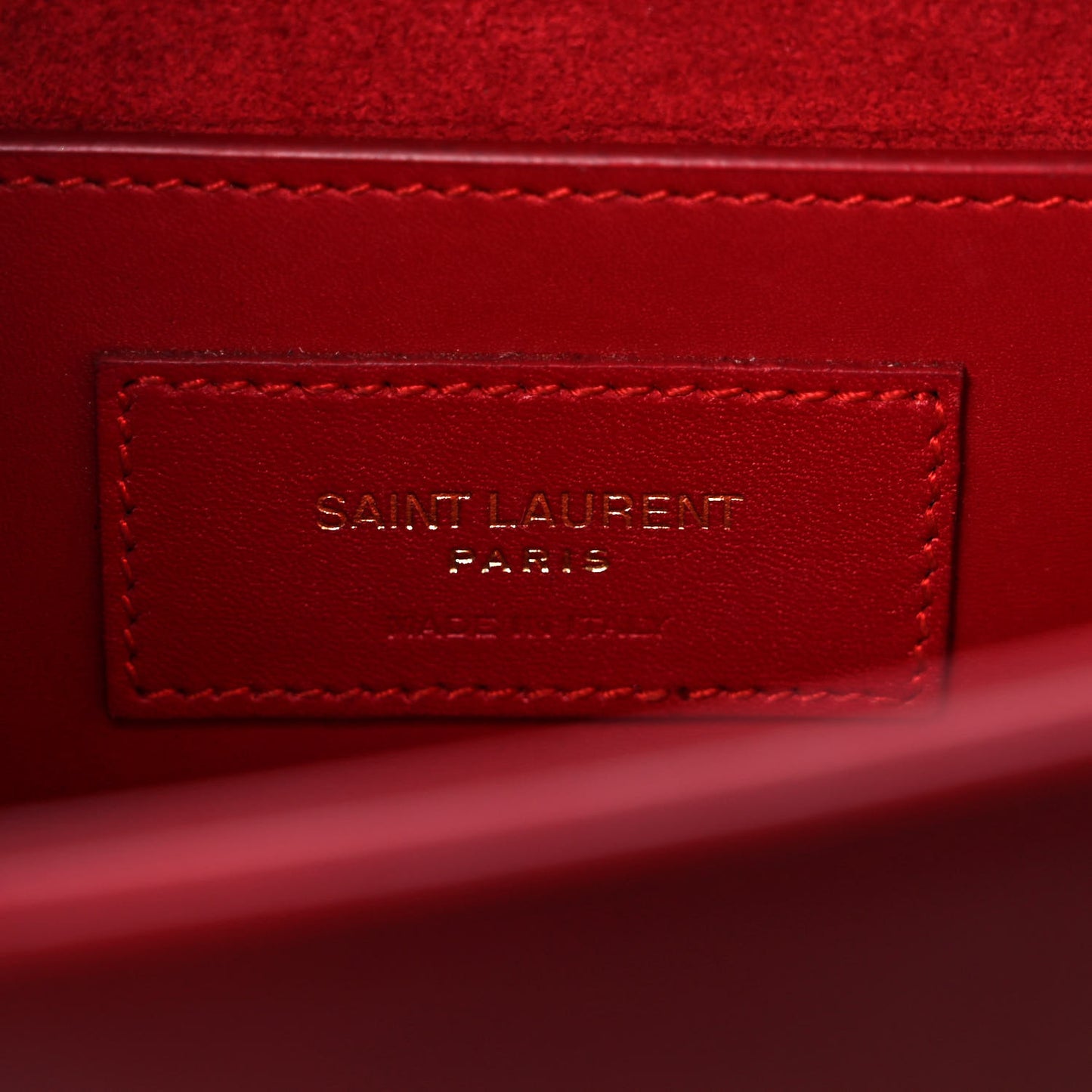 Calfskin Small Classic Monogram Kate Tassel Satchel Red