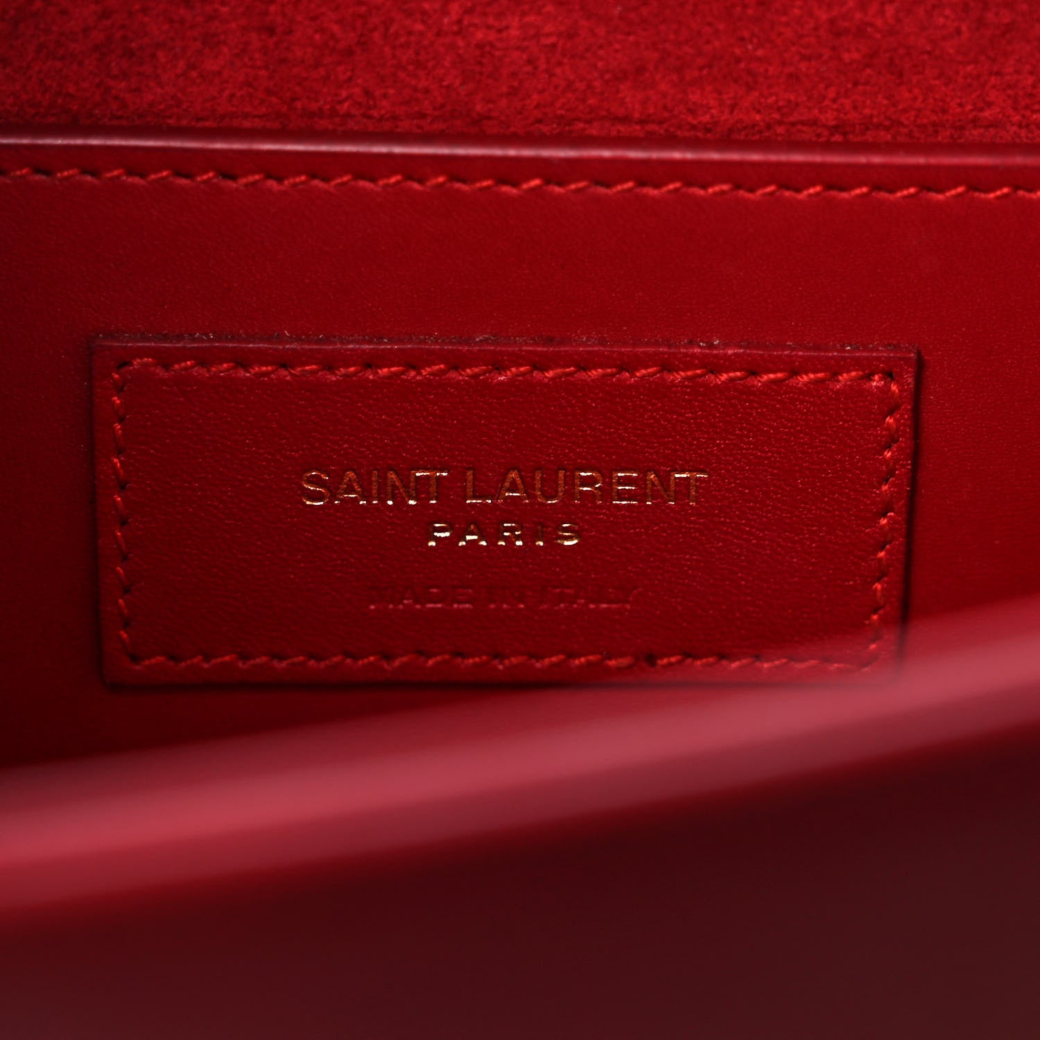 Saint Laurent Calfskin Small Classic Monogram Kate Tassel Satchel Red 6 of 8