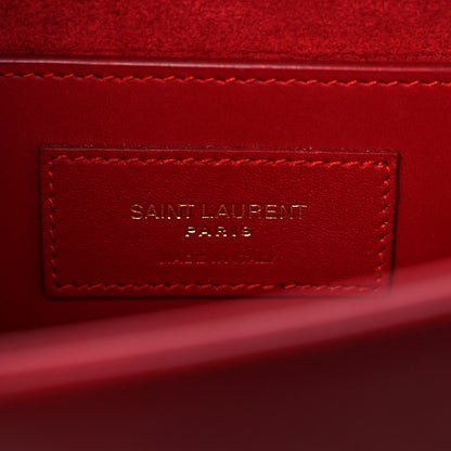Saint Laurent Calfskin Small Classic Monogram Kate Tassel Satchel Red 6 of 8
