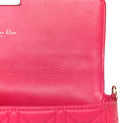 Christian Dior Lambskin Cannage Miss Dior Promenade Pouch Fuchsia 17 of 30