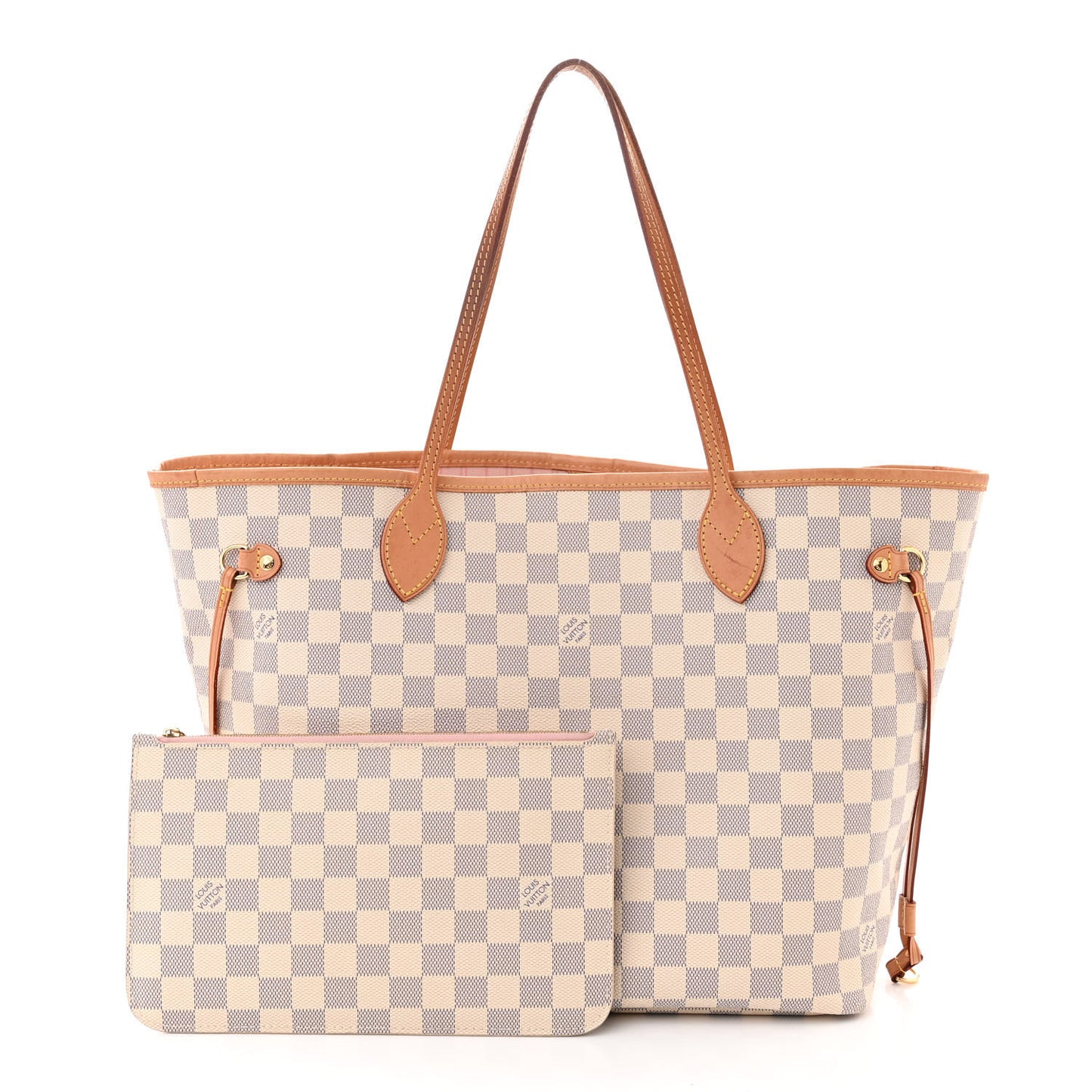 Damier Azur Neo Neverfull MM Rose Ballerine