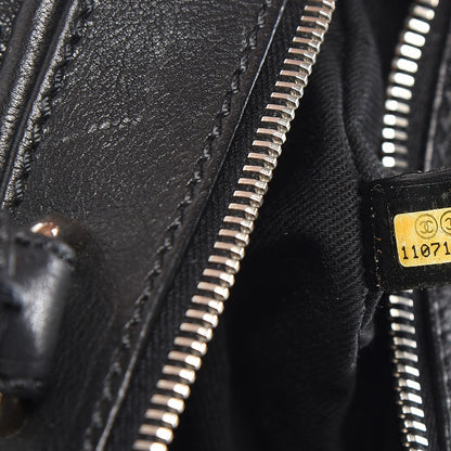 Chanel Calfskin Stitched Bowler Black 7 of 9