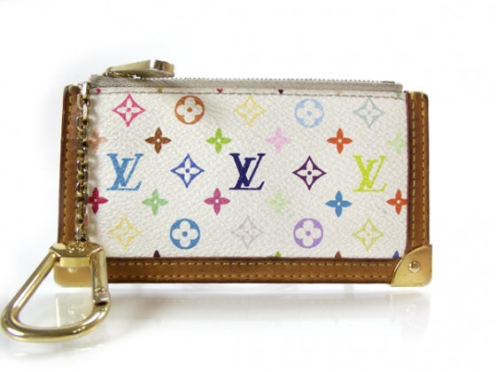 Monogram Multicolor Key Pouch White