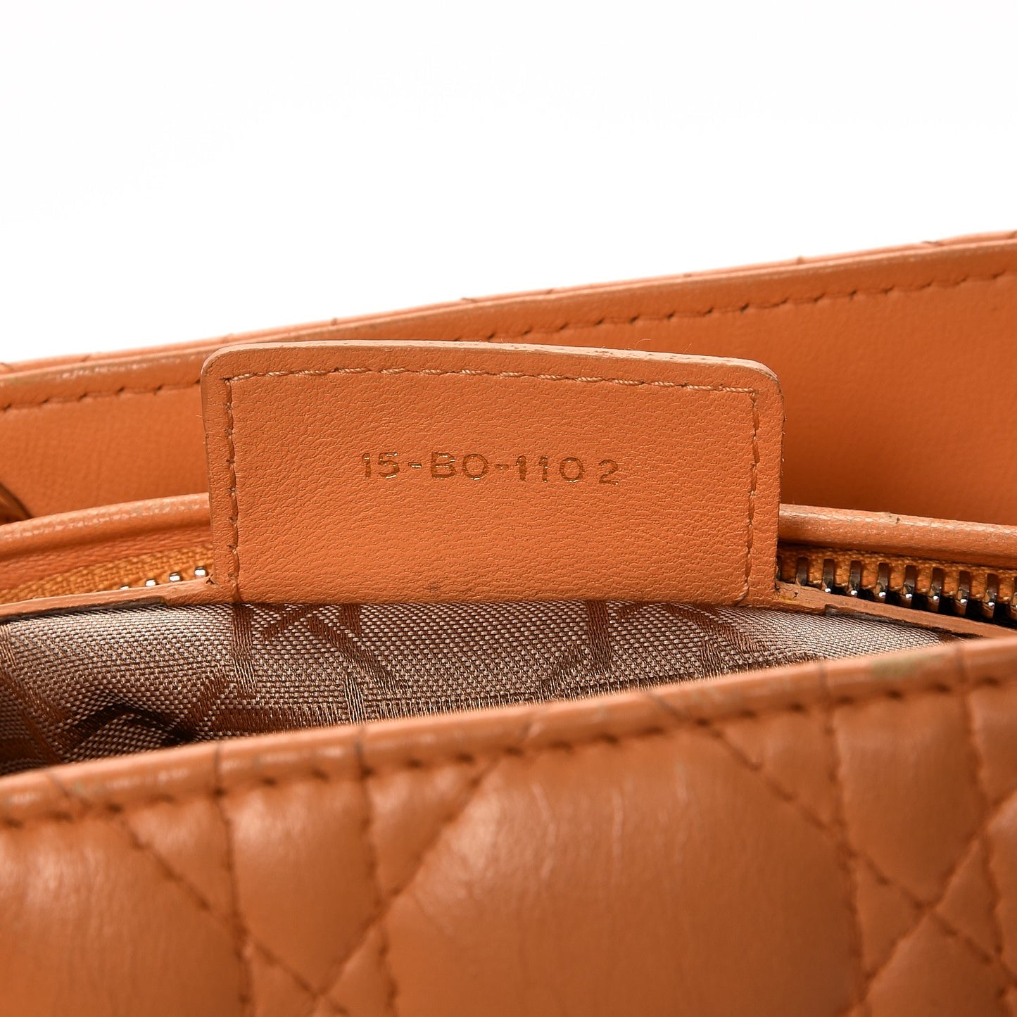Lambskin Cannage Medium Lady Dior Orange