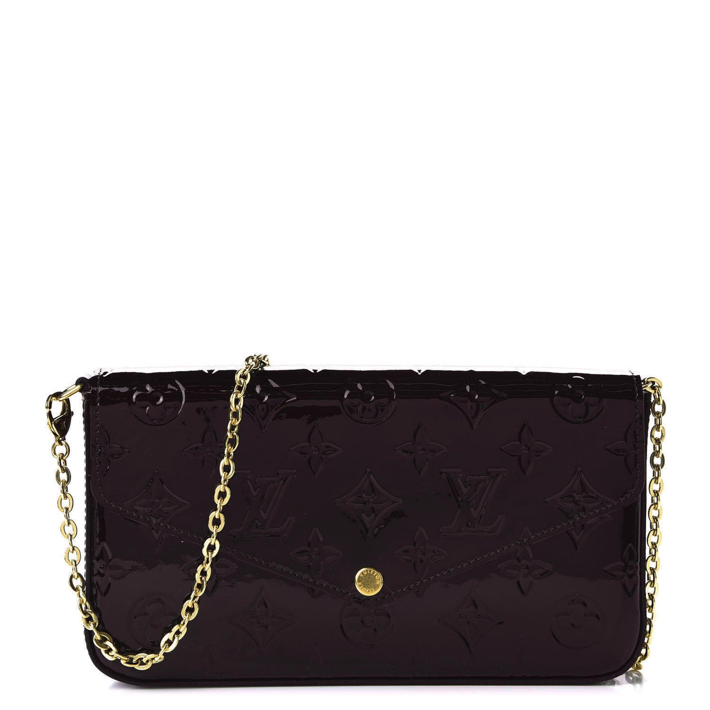 Vernis Pochette Felicie Chain Wallet Amarante