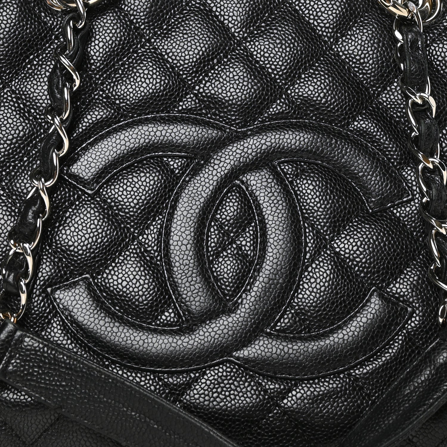 Chanel Caviar Quilted Grand Shopping Tote GST Black 9 of 12