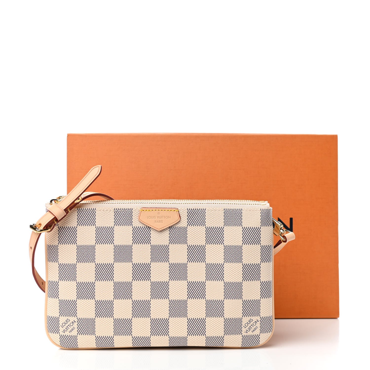Louis Vuitton Damier Azur Double Zip Pochette 9 of 9