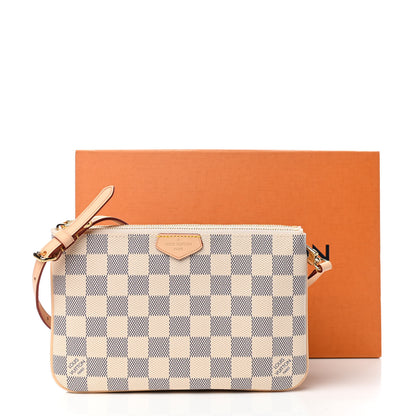 Louis Vuitton Damier Azur Double Zip Pochette 9 of 9