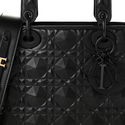 Christian Dior Calfskin Cannage Diamond Small My ABCDior Lady Dior Black 8 of 10