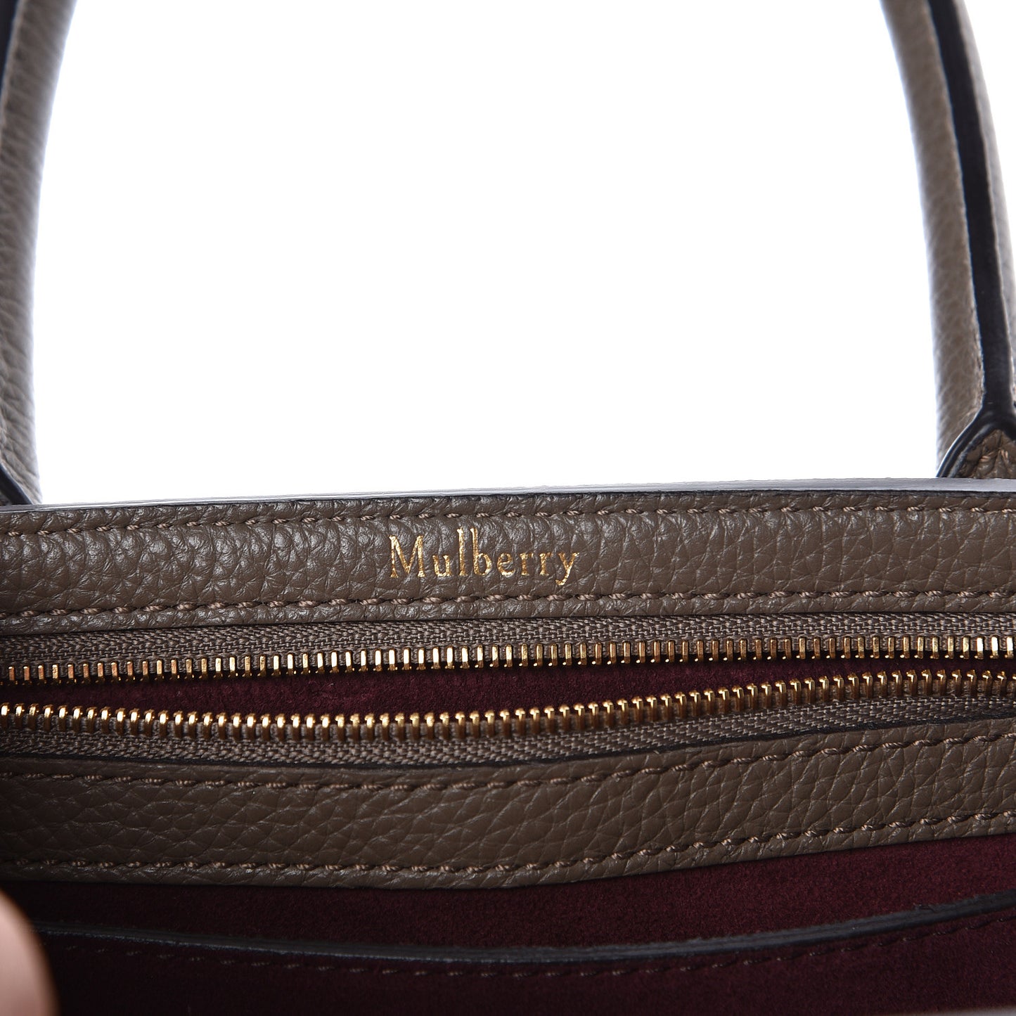 Classic Grain Calfskin Small Bayswater Clay