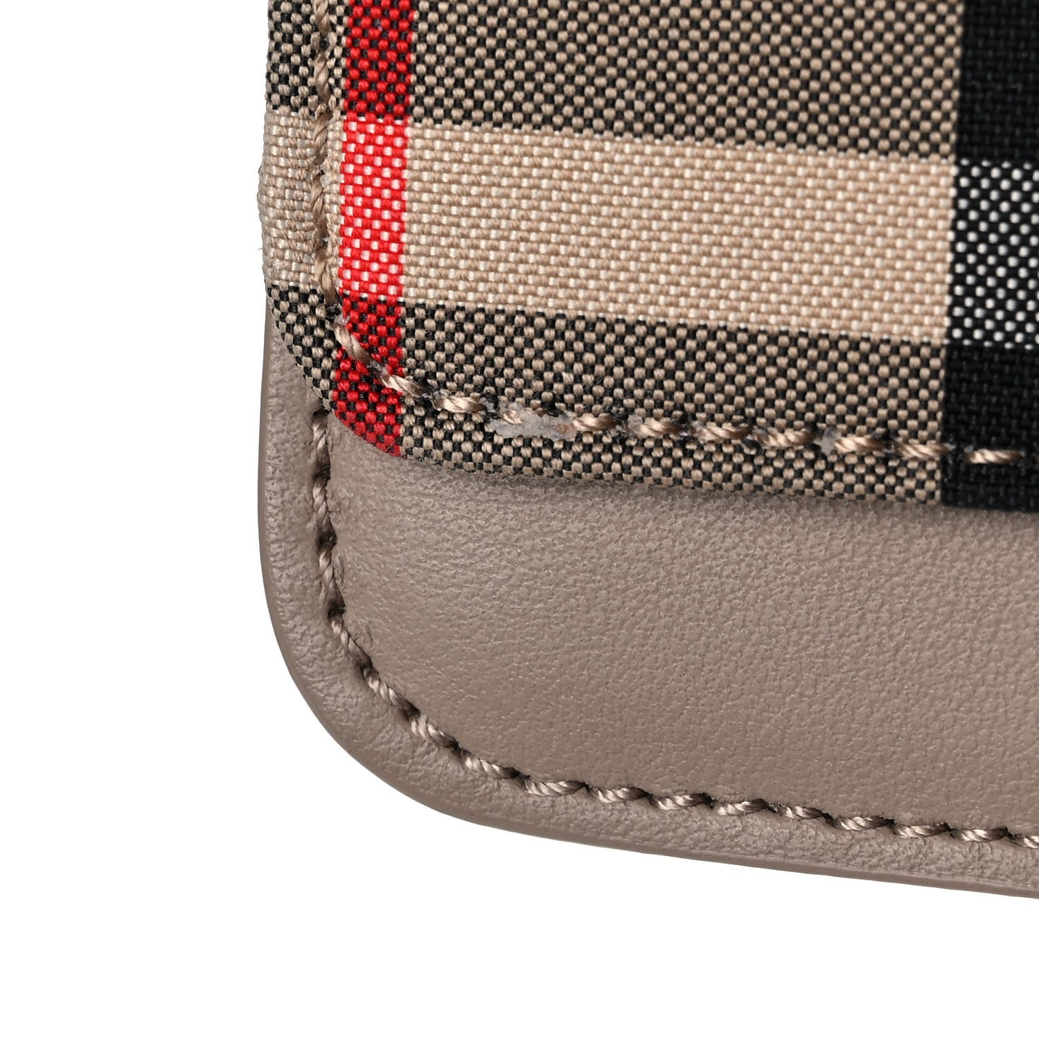 Burberry Calfskin Vintage Check Hayes Crossbody Beige 12 of 15