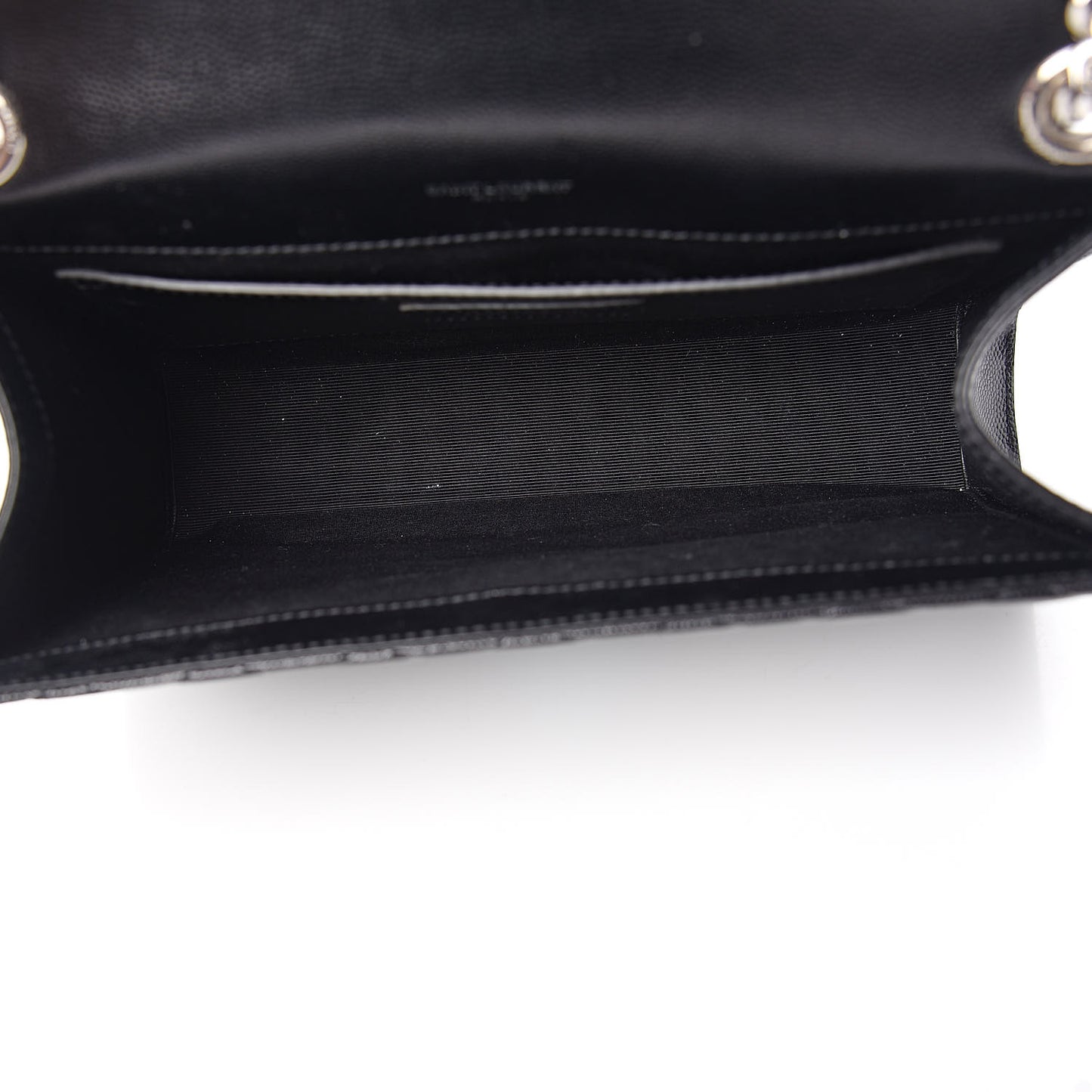 Grain De Poudre Textured Mixed Matelasse Triquilt Medium Monogram Satchel Black