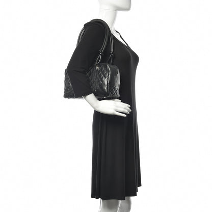 Chanel Calfskin Quilted Large Cambon Bowler Black 2 of 12