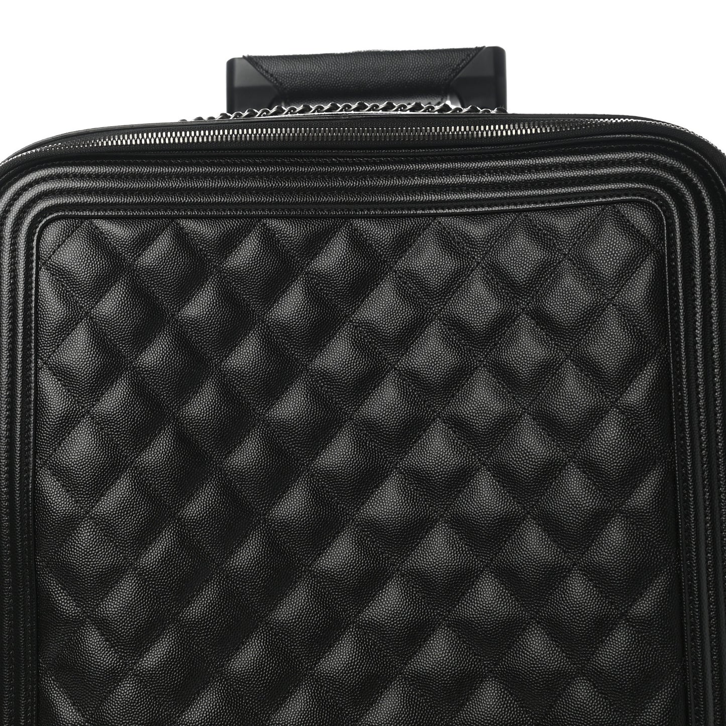 Calfskin Quilted Coco Case Trolley Black