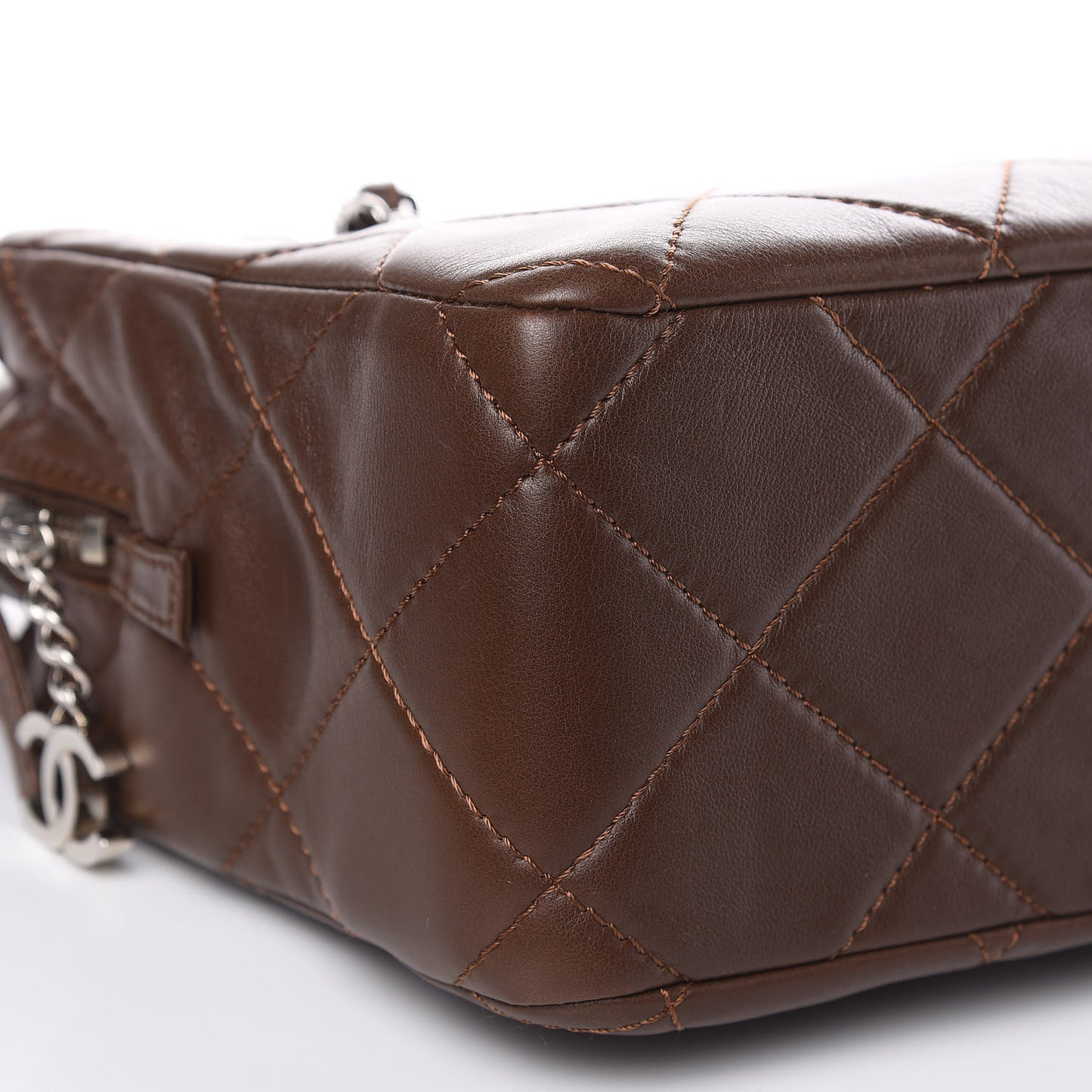 Calfskin Quilted In the Business Tote Brown