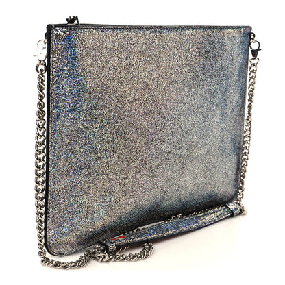 Christian Louboutin Nappa Mica Studded Loubiclutch Silver 3 of 10