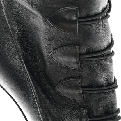 Christian Louboutin Calfskin French Tutu Button Ankle Boot 38 Black 12 of 13