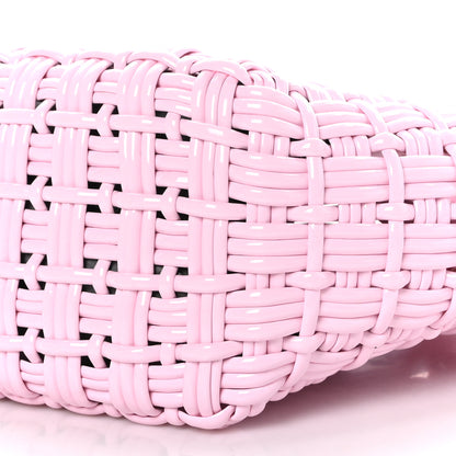 Balenciaga Faux Calfskin Braided Varnished XS Bistro Basket Candy Pink 8 of 8