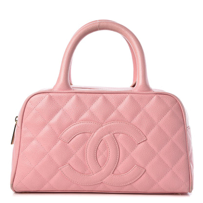 Chanel Caviar Quilted Small Bowler Pink 1 of 20