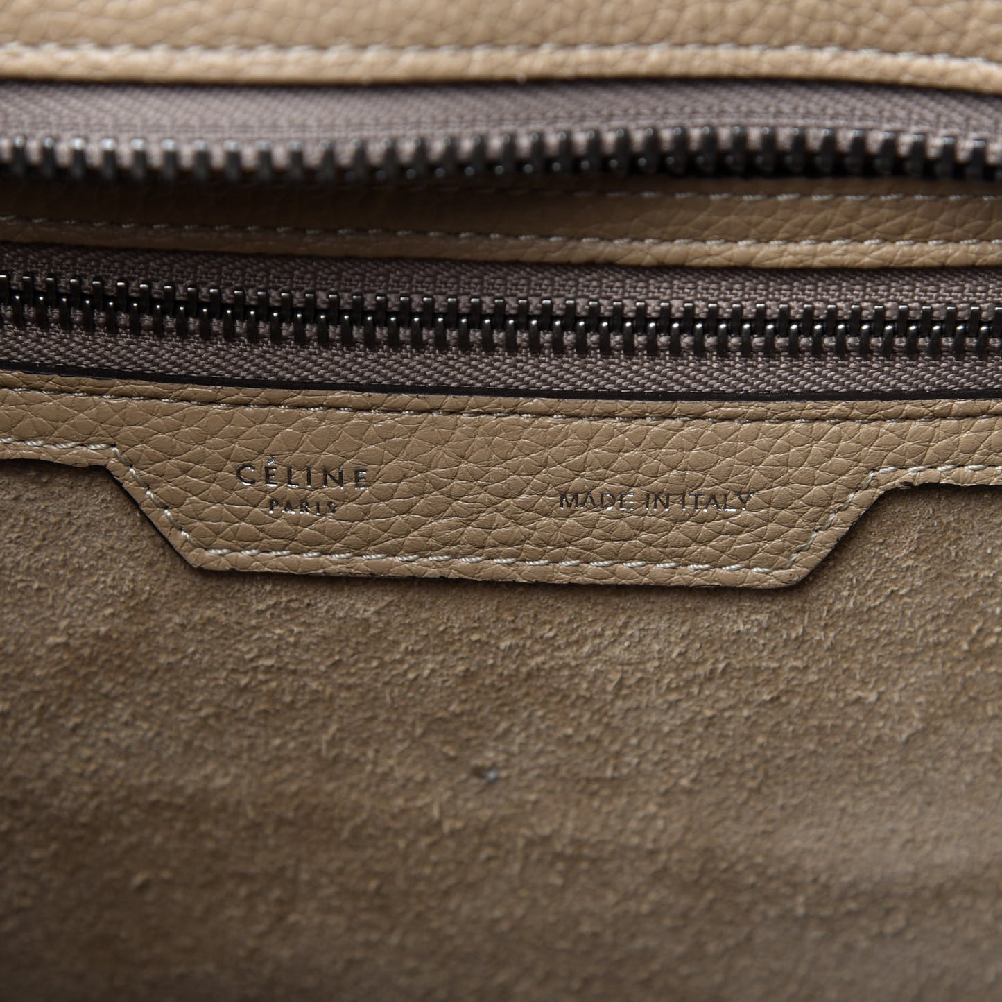 Drummed Calfskin Micro Luggage Dune