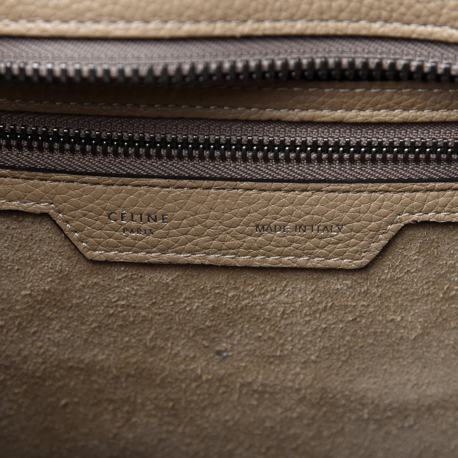 Celine Drummed Calfskin Micro Luggage Dune 8 of 9