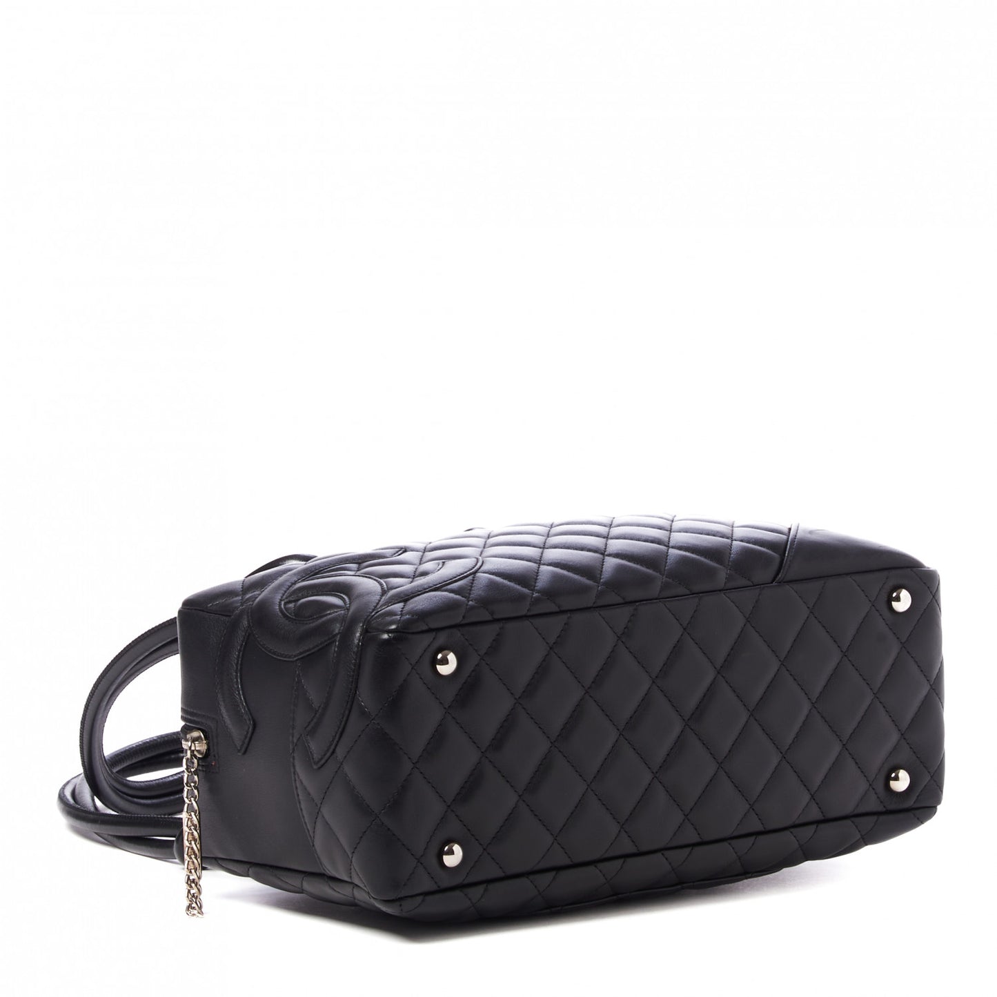 Calfskin Quilted Large Cambon Bowler Black