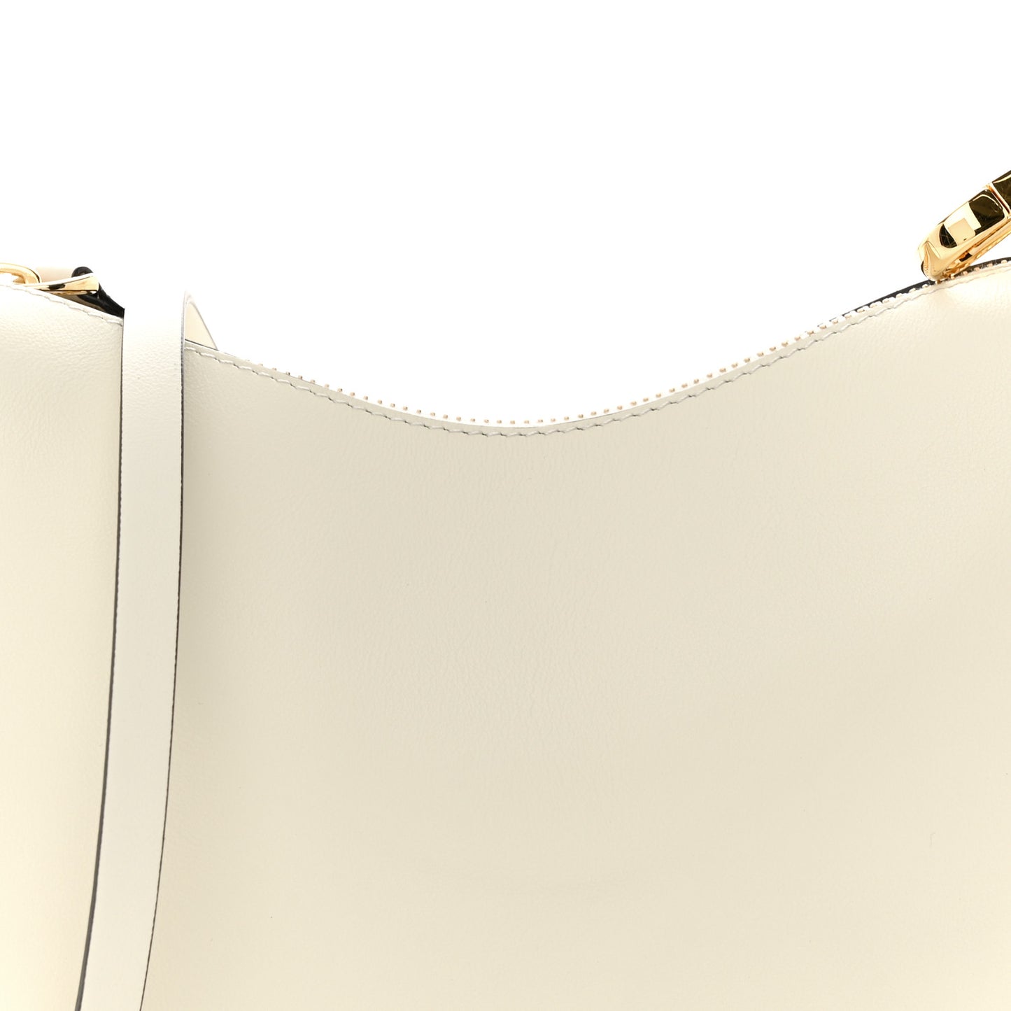 Vitello Grace Matte Mini Fendigraphy Hobo Bag White Ice