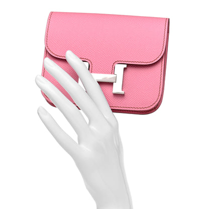 Hermes Epsom Constance Slim Wallet 5P Pink 2 of 8