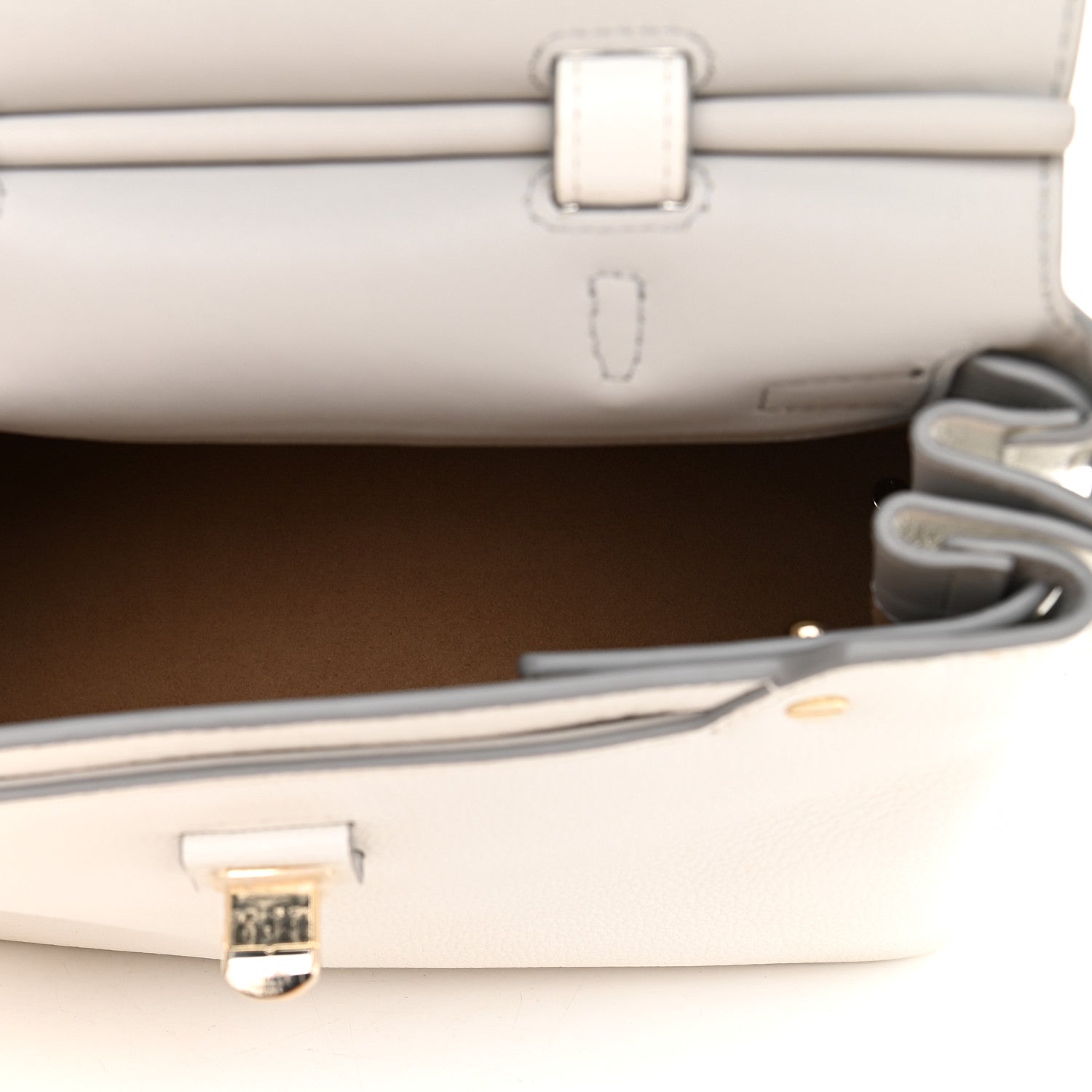 MCM Grained Calfskin Medium Milla Convertible Backpack White Flake 5 of 14