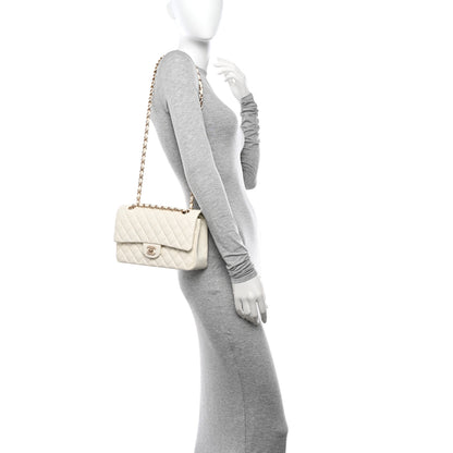 Chanel Caviar Quilted Medium Double Flap White 2 of 12