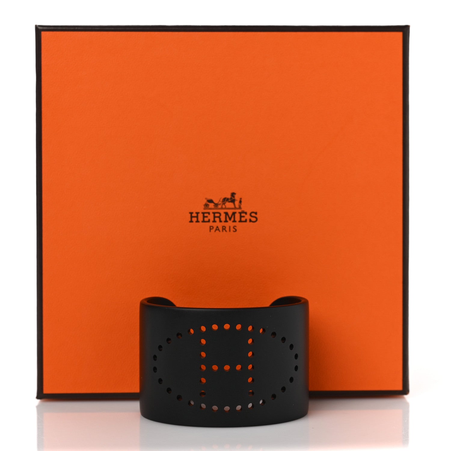 Hermes Aluminium Evelyne Sunset Cuff Bracelet T3 Black 4 of 4