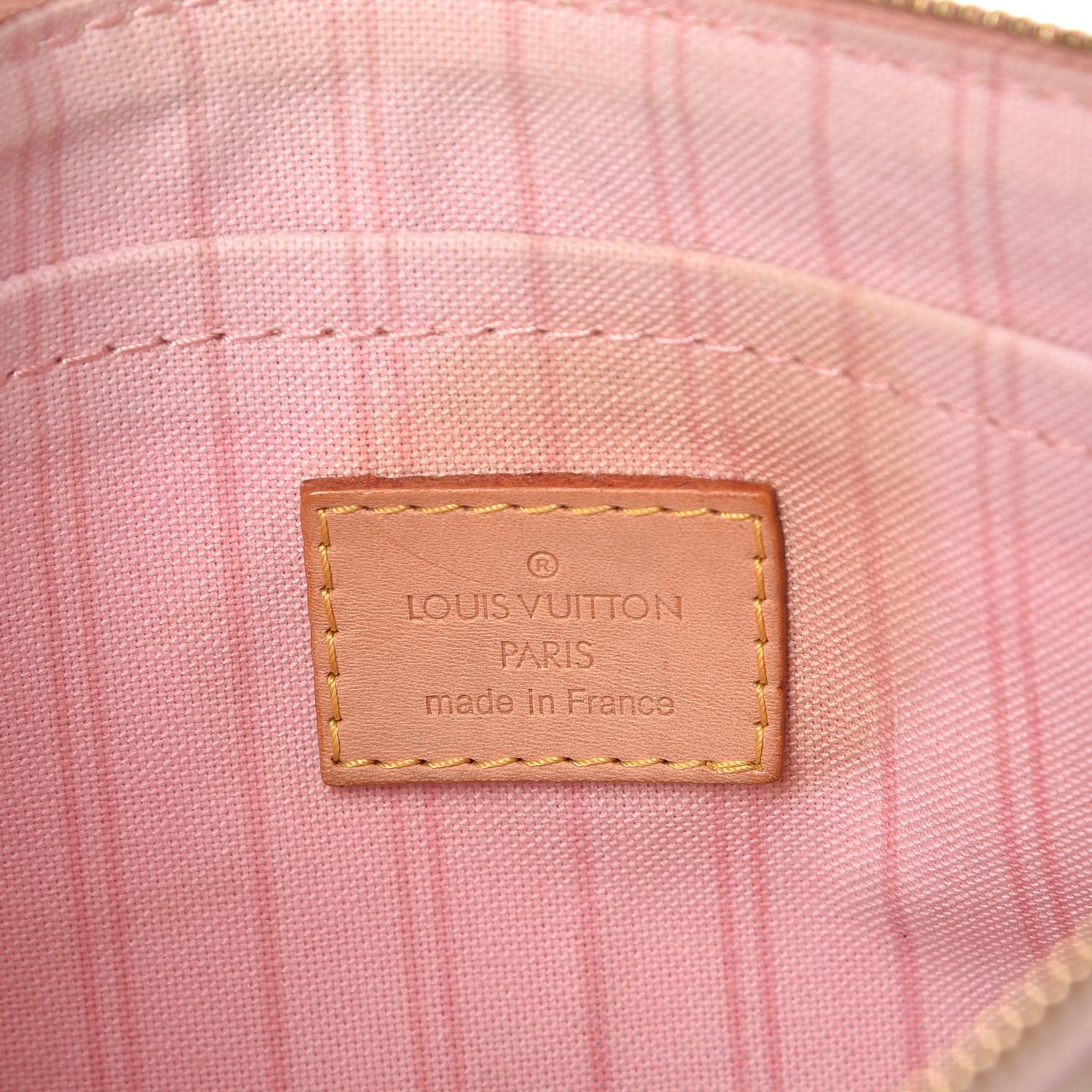Louis Vuitton Damier Azur Neverfull MM GM Pochette Rose Ballerine 6 of 8