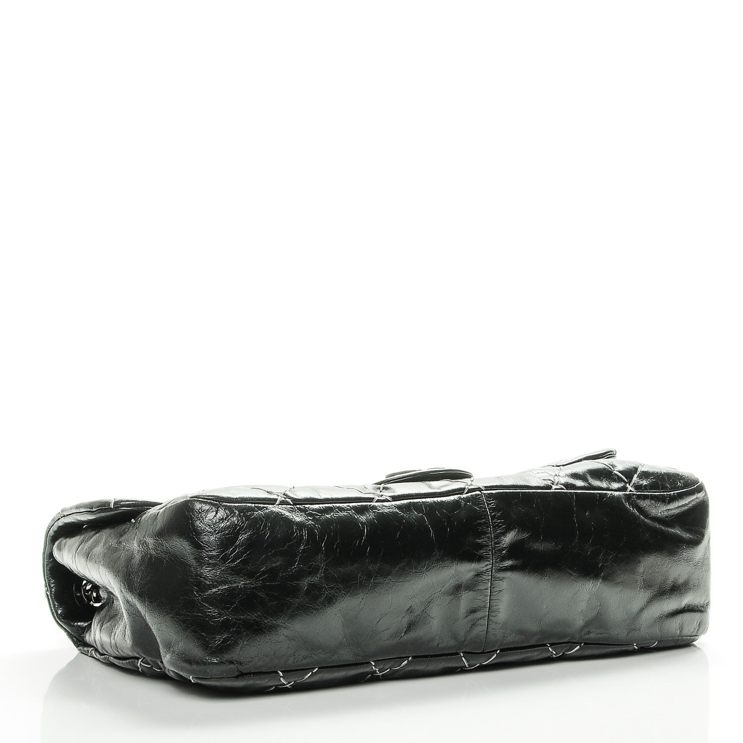 Chanel Glazed Goatskin Double Stitch Flap Black 4 of 7