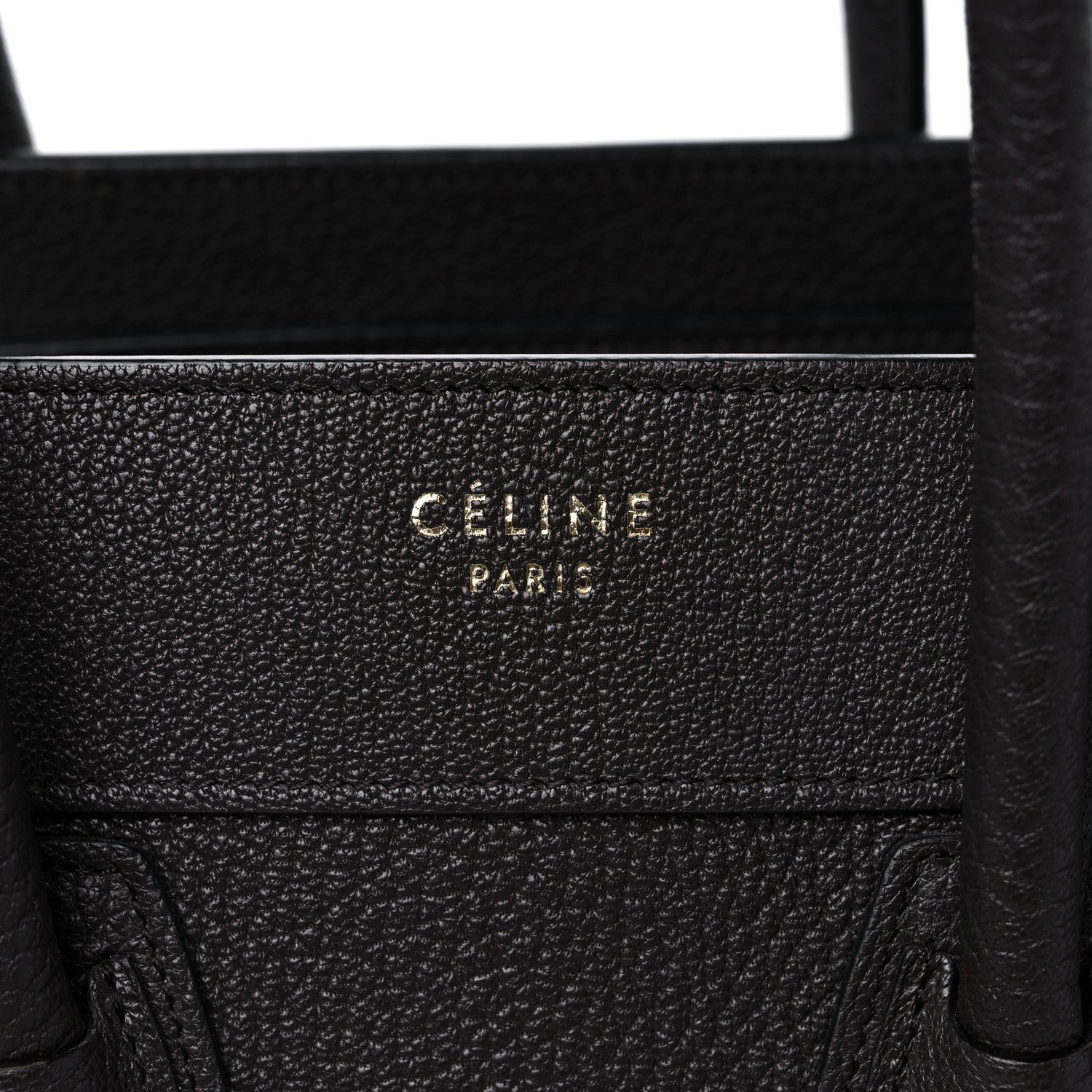 Celine Drummed Calfskin Micro Luggage Brown 6 of 12