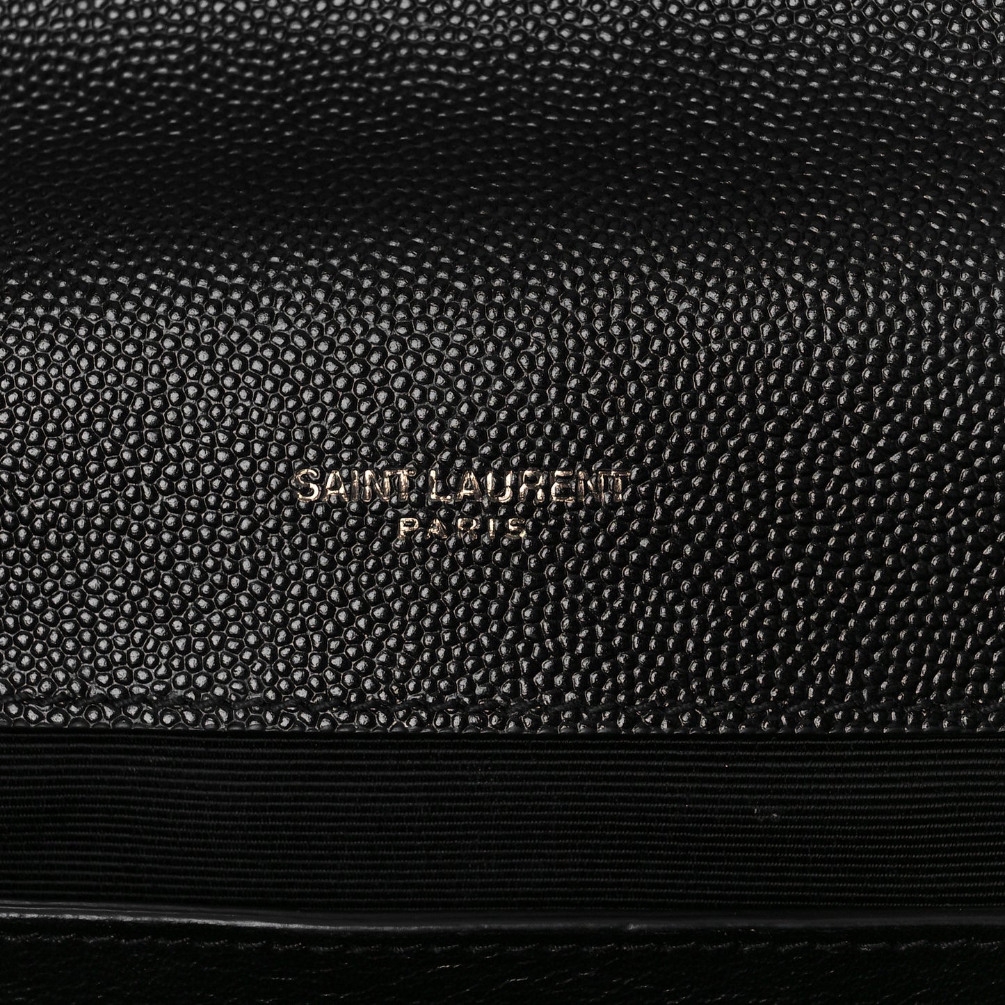 Grain De Poudre Textured Mixed Matelasse Triquilt Medium Monogram Monochrome Satchel Black