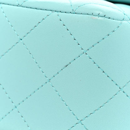 Chanel Lambskin Quilted Mini Rectangular Flap Light Blue 11 of 11