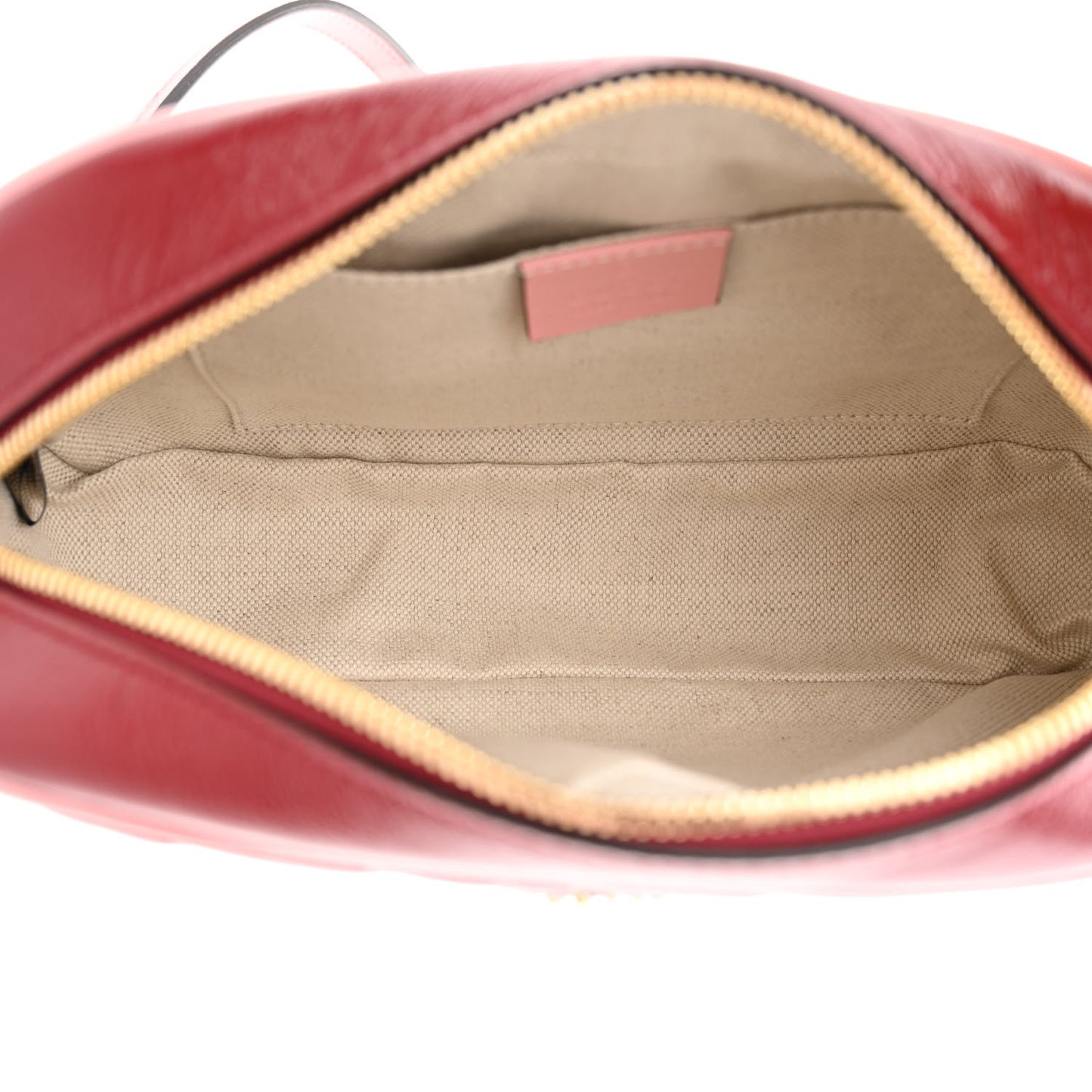 Azalea Calfskin Matelasse Diagonal Small Enamel GG Marmont Chain Shoulder Bag New Cherry Red Wild Rose