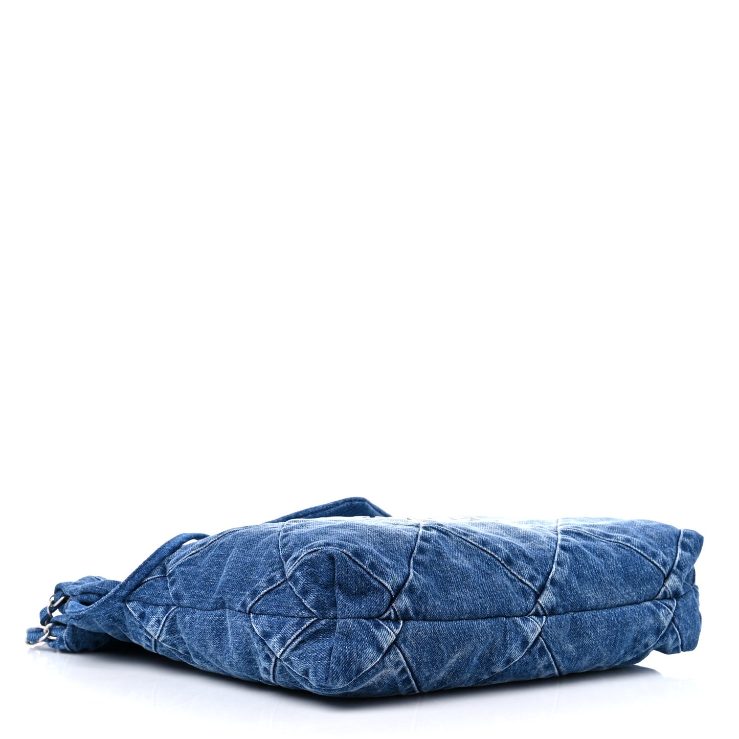 Denim Quilted Small Chanel 22 Blue