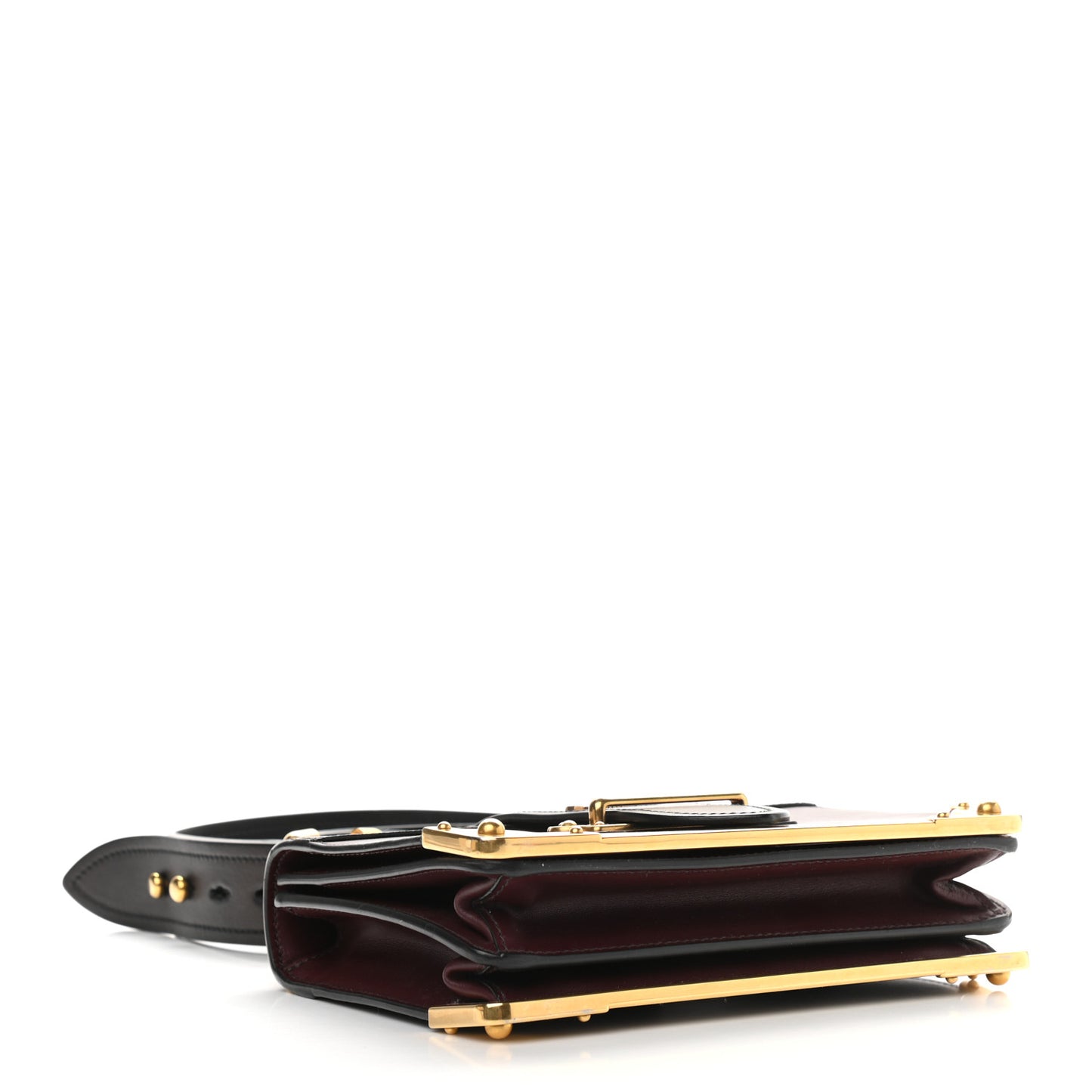 City Calfskin Saffiano Cahier Bag Granato Black